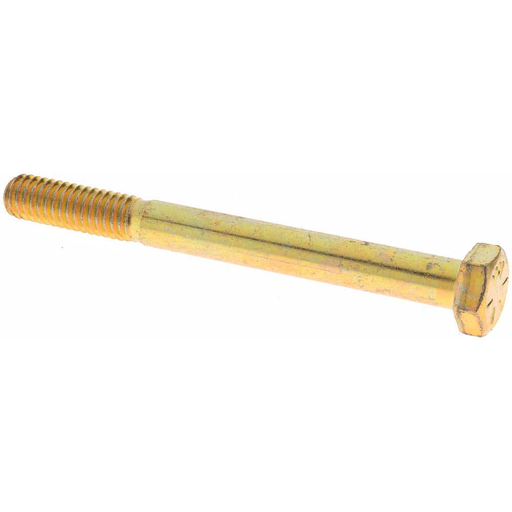 Value Collection 39038 Hex Head Cap Screw 5/16-18 x 3-1/4", Grade 8 Steel, Zinc Yellow Dichromate Finish
