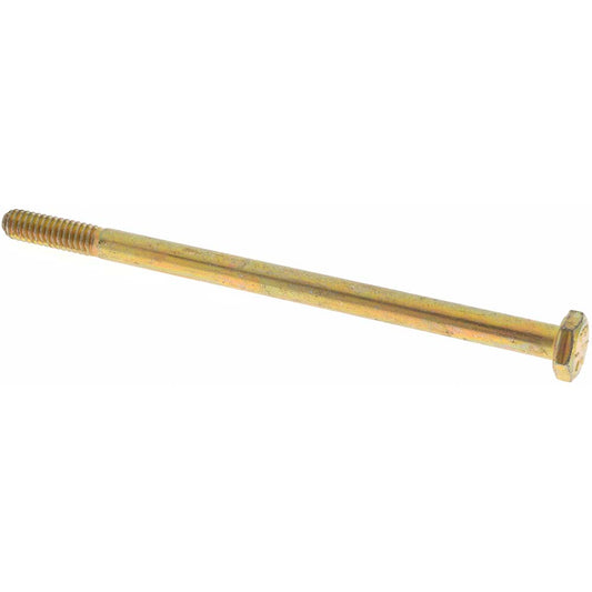 Value Collection 39015 Hex Head Cap Screw 1/4-20 x 4-1/2", Grade 8 Steel, Zinc Yellow Dichromate Finish