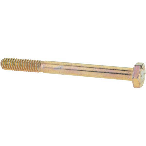 Value Collection 39011 Hex Head Cap Screw 1/4-20 x 2-3/4", Grade 8 Steel, Zinc Yellow Dichromate Finish