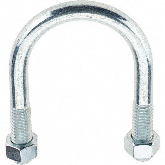 Value Collection 38770 Round U-Bolt Without Mount Plate, 3/8-16 UNC, 1-1/8" Thread Length, for 1-1/4" Pipe, Steel