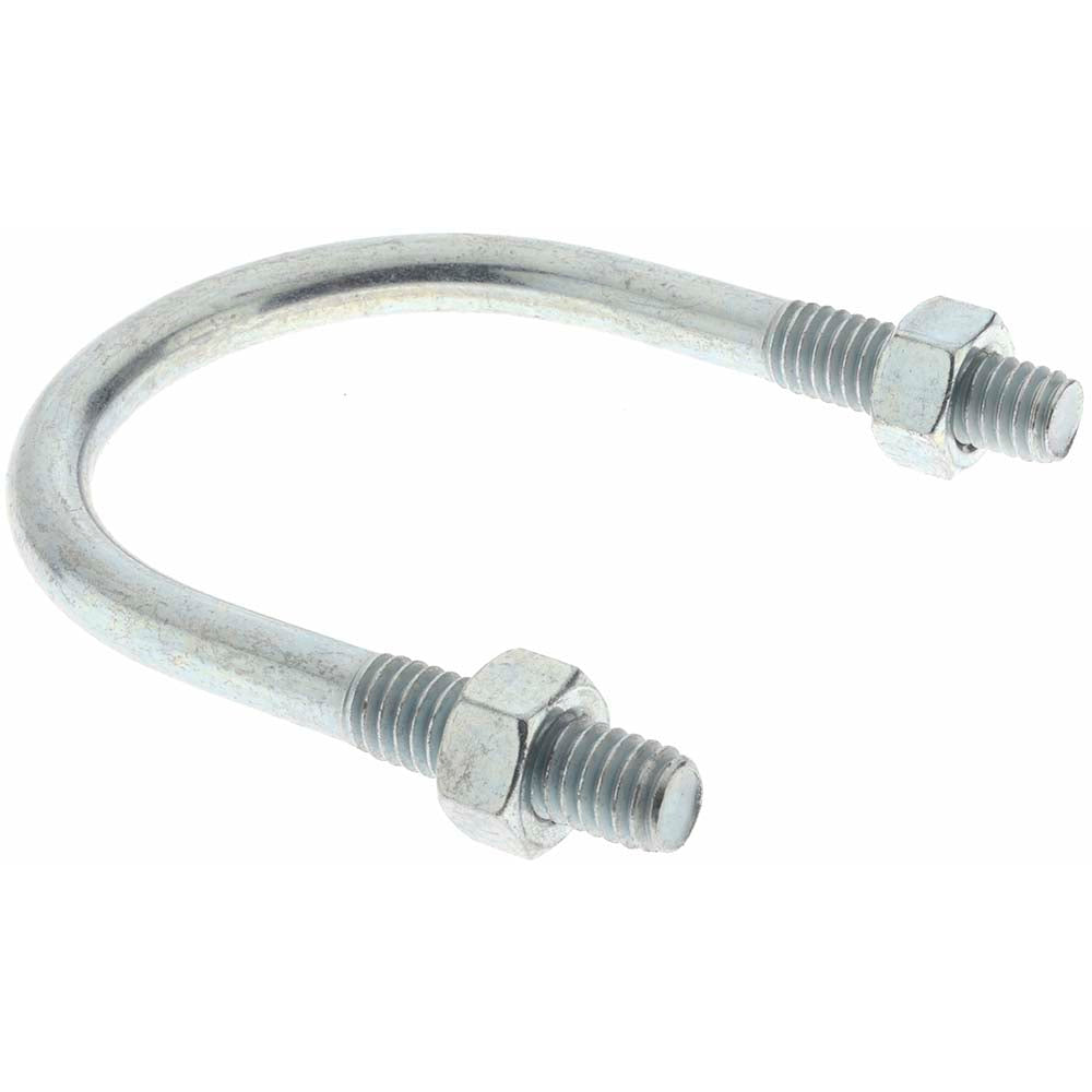 Value Collection 38765 Round U-Bolt Without Mount Plate, 5/16-18 UNC, 1" Thread Length, for 2" Pipe, Steel