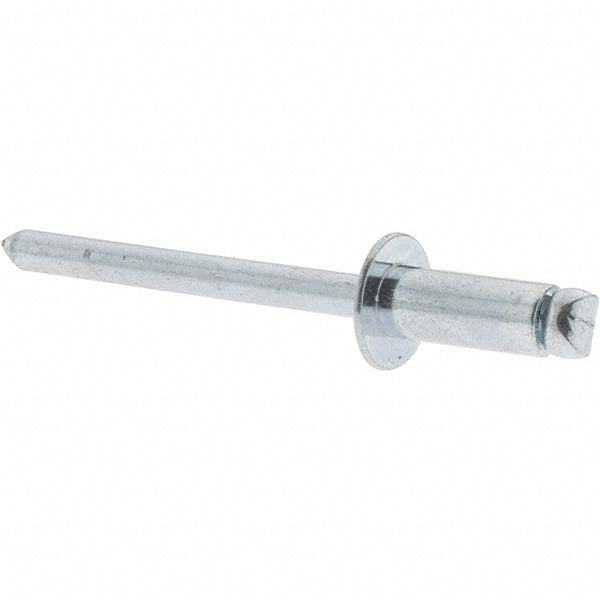 Value Collection 34190 Open End Blind Rivet Size 64, Dome Head, Steel Body, Steel Mandrel