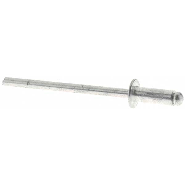Value Collection 34172 Open End Blind Rivet Size 43, Dome Head, Aluminum Body, Aluminum Mandrel
