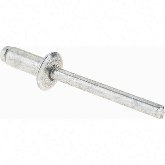 Value Collection 34120 Open End Blind Rivet Size 64, Dome Head, Aluminum Body, Aluminum Mandrel
