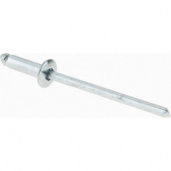 Value Collection 34114 Open End Blind Rivet Size 44, Dome Head, Steel Body, Steel Mandrel