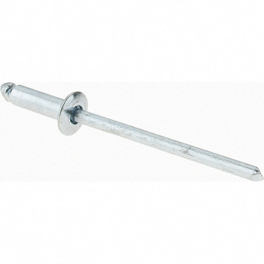 Value Collection 34114 Open End Blind Rivet Size 44, Dome Head, Steel Body, Steel Mandrel