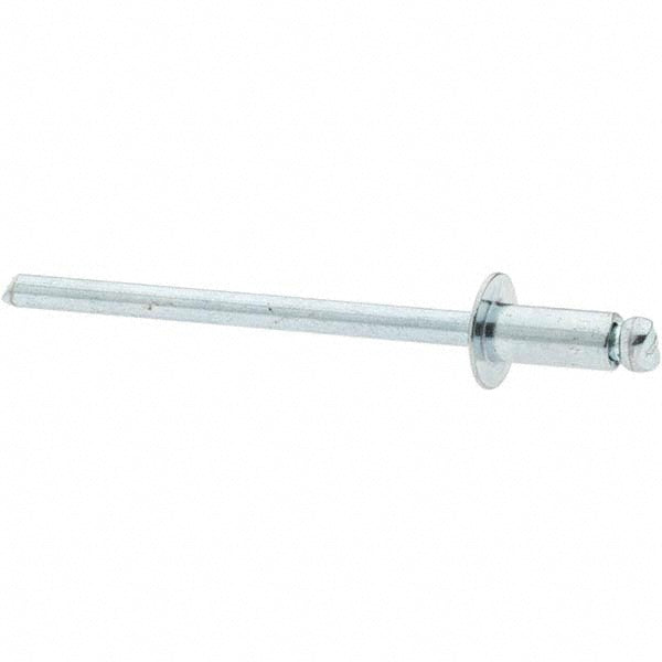 Value Collection 34112 Open End Blind Rivet Size 42, Dome Head, Steel Body, Steel Mandrel