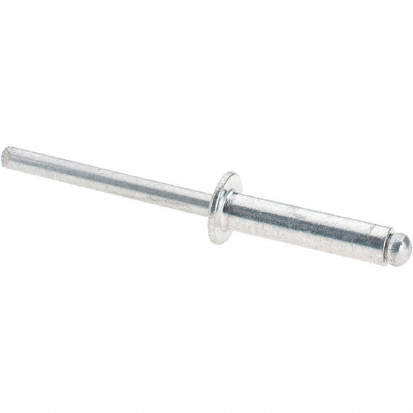 Value Collection 34123 Open End Blind Rivet Size 610, Dome Head, Aluminum Body, Aluminum Mandrel