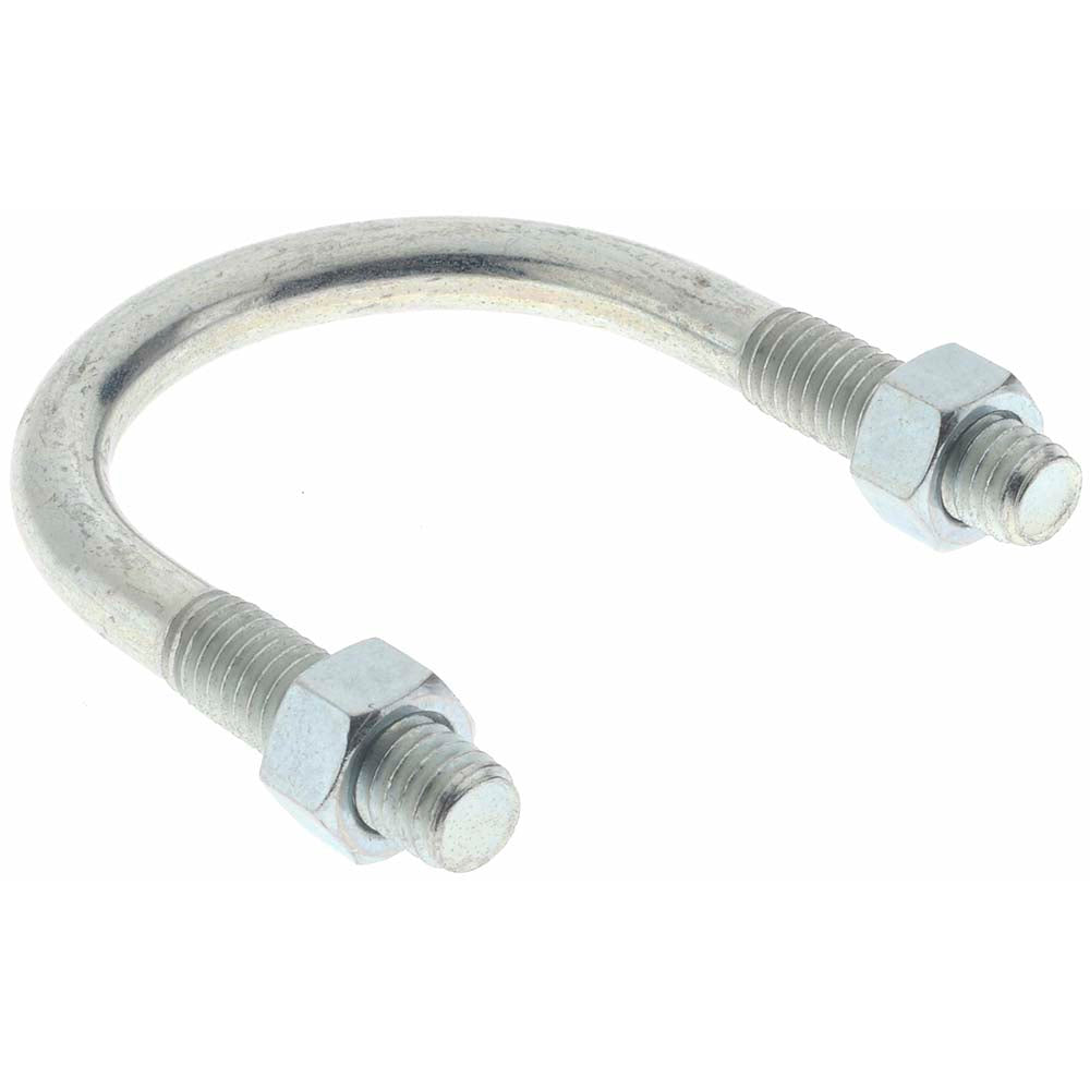 Value Collection 38771 Round U-Bolt Without Mount Plate, 3/8-16 UNC, 1-1/4" Thread Length, for 1-1/2" Pipe, Steel