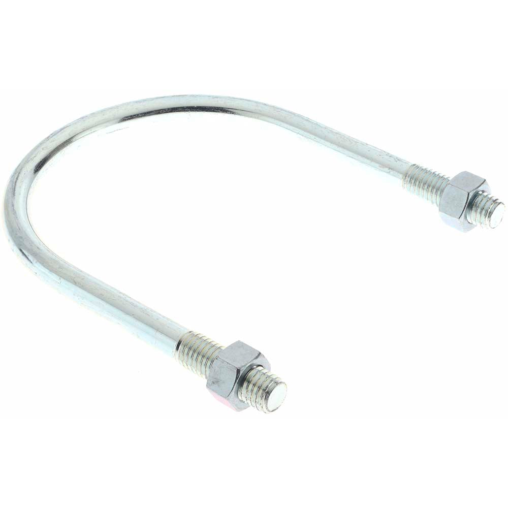 Value Collection 38778 Round U-Bolt Without Mount Plate, 1/2-13 UNC, 1-1/2" Thread Length, for 4" Pipe, Steel