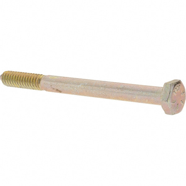 Value Collection 39012 Hex Head Cap Screw 1/4-20 x 3", Grade 8 Steel, Zinc Yellow Dichromate Finish