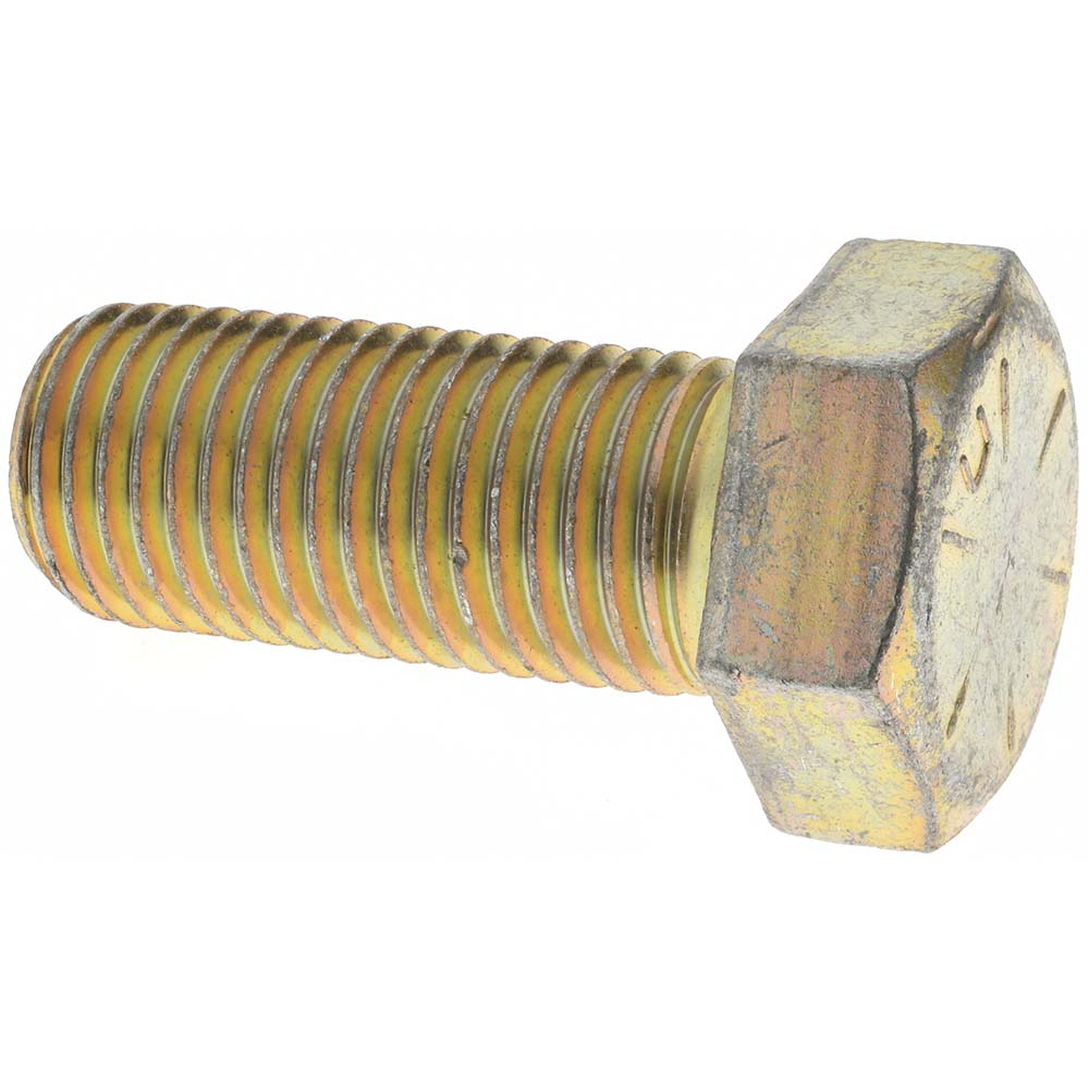 Value Collection 39240 Hex Head Cap Screw 1-1/4 - 7 x 3", Grade 8 Steel, Zinc Yellow Dichromate Finish