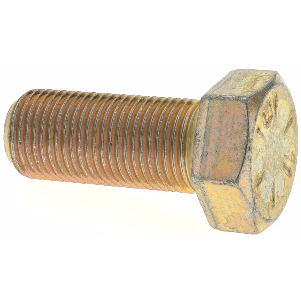 Value Collection MP39447 Hex Head Cap Screw 5/8-18 x 1-1/2", Grade 8 Steel, Zinc Yellow Dichromate Finish