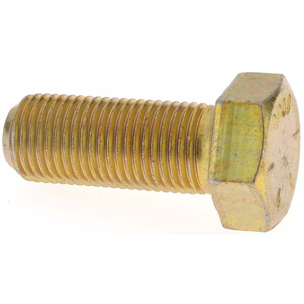 Value Collection MP39405 Hex Head Cap Screw 1/2-20 x 1-1/4", Grade 8 Steel, Zinc Yellow Dichromate Finish
