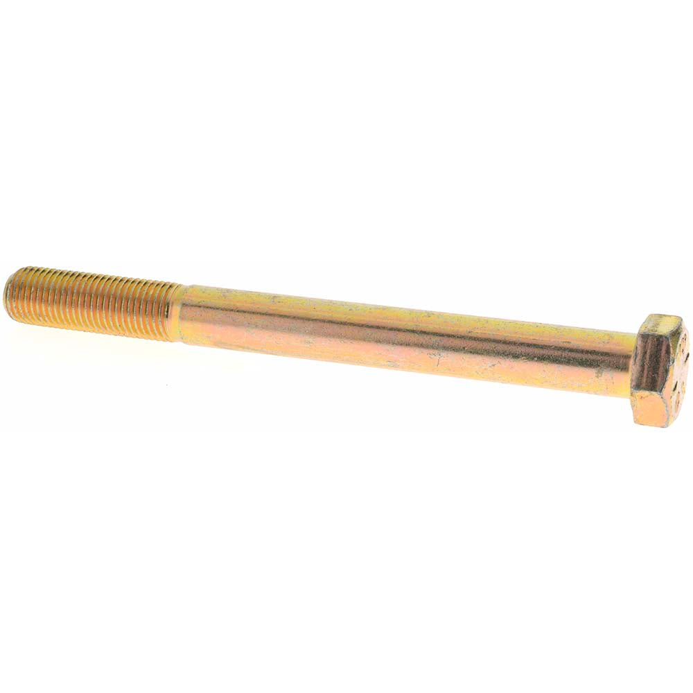Value Collection MP39366 Hex Head Cap Screw 3/8-24 x 4", Grade 8 Steel, Zinc Yellow Dichromate Finish