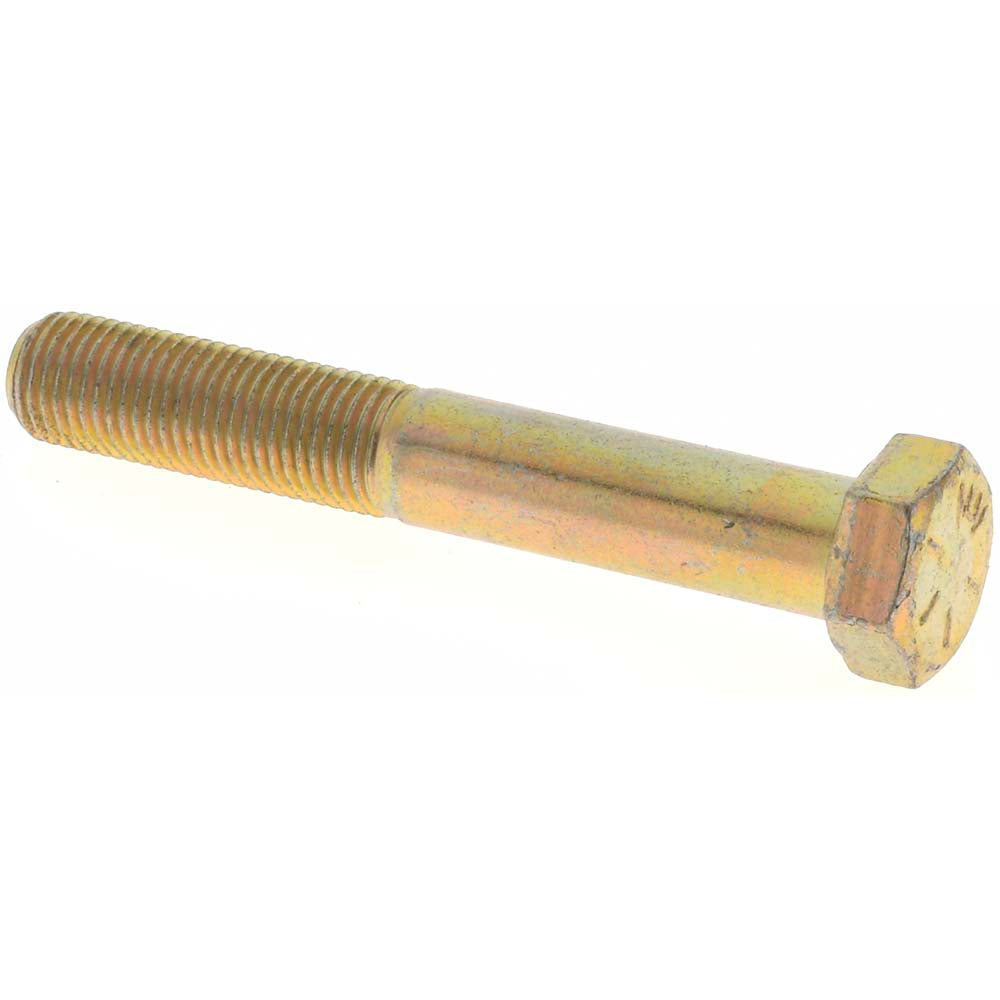 Value Collection MP39360 Hex Head Cap Screw 3/8-24 x 2-1/2", Grade 8 Steel, Zinc Yellow Dichromate Finish