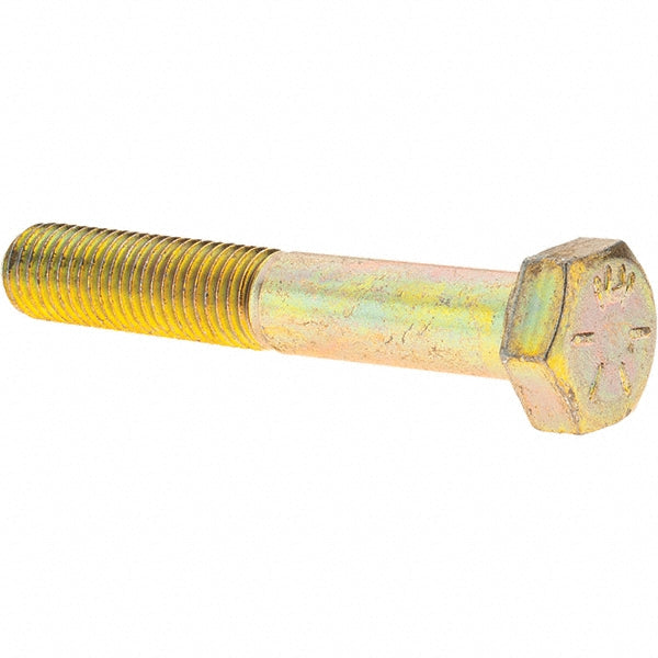 Value Collection MP39333 Hex Head Cap Screw 5/16-24 x 2", Grade 8 Steel, Zinc Yellow Dichromate Finish