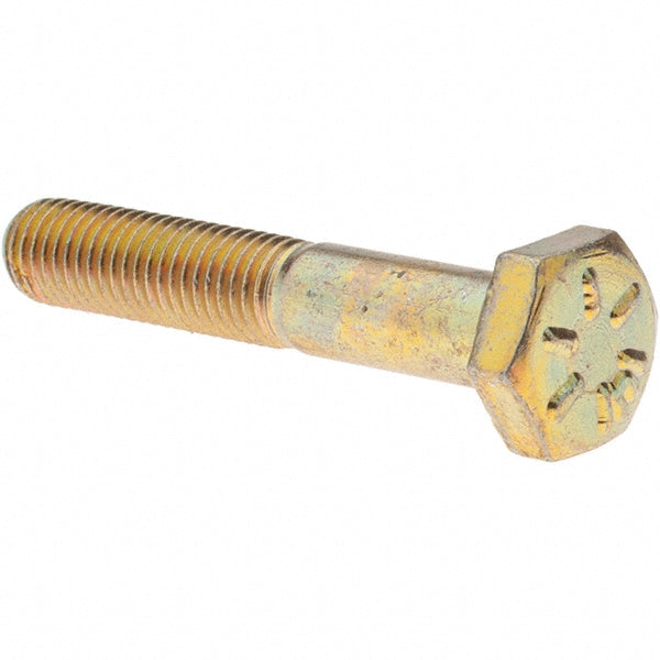Value Collection MP39306 Hex Head Cap Screw 1/4-28 x 1-1/2", Grade 8 Steel, Zinc Yellow Dichromate Finish