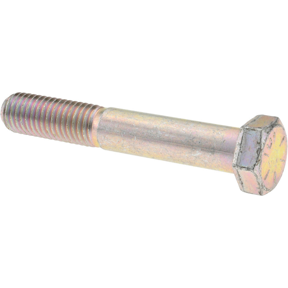 Value Collection MP39157 Hex Head Cap Screw 5/8-11 x 4", Grade 8 Steel, Zinc Yellow Dichromate Finish