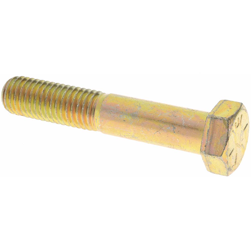 Value Collection MP39155 Hex Head Cap Screw 5/8-11 x 3-1/2", Grade 8 Steel, Zinc Yellow Dichromate Finish