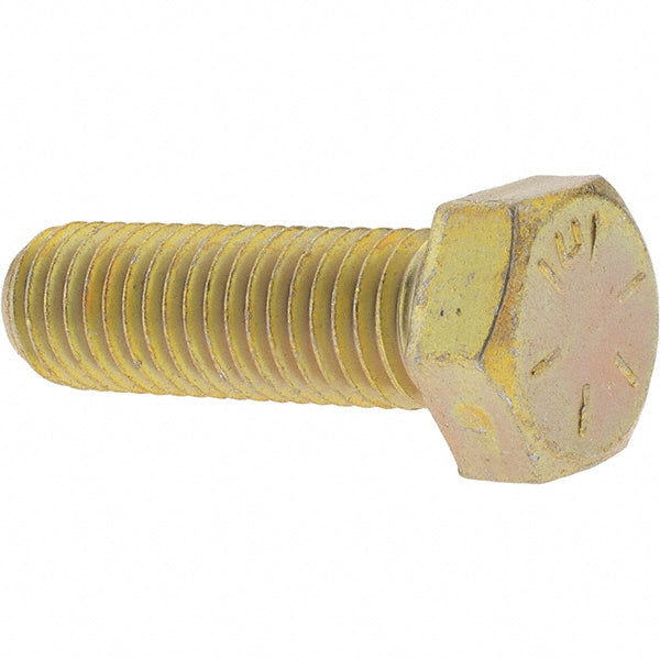 Value Collection MP39149 Hex Head Cap Screw 5/8-11 x 2", Grade 8 Steel, Zinc Yellow Dichromate Finish