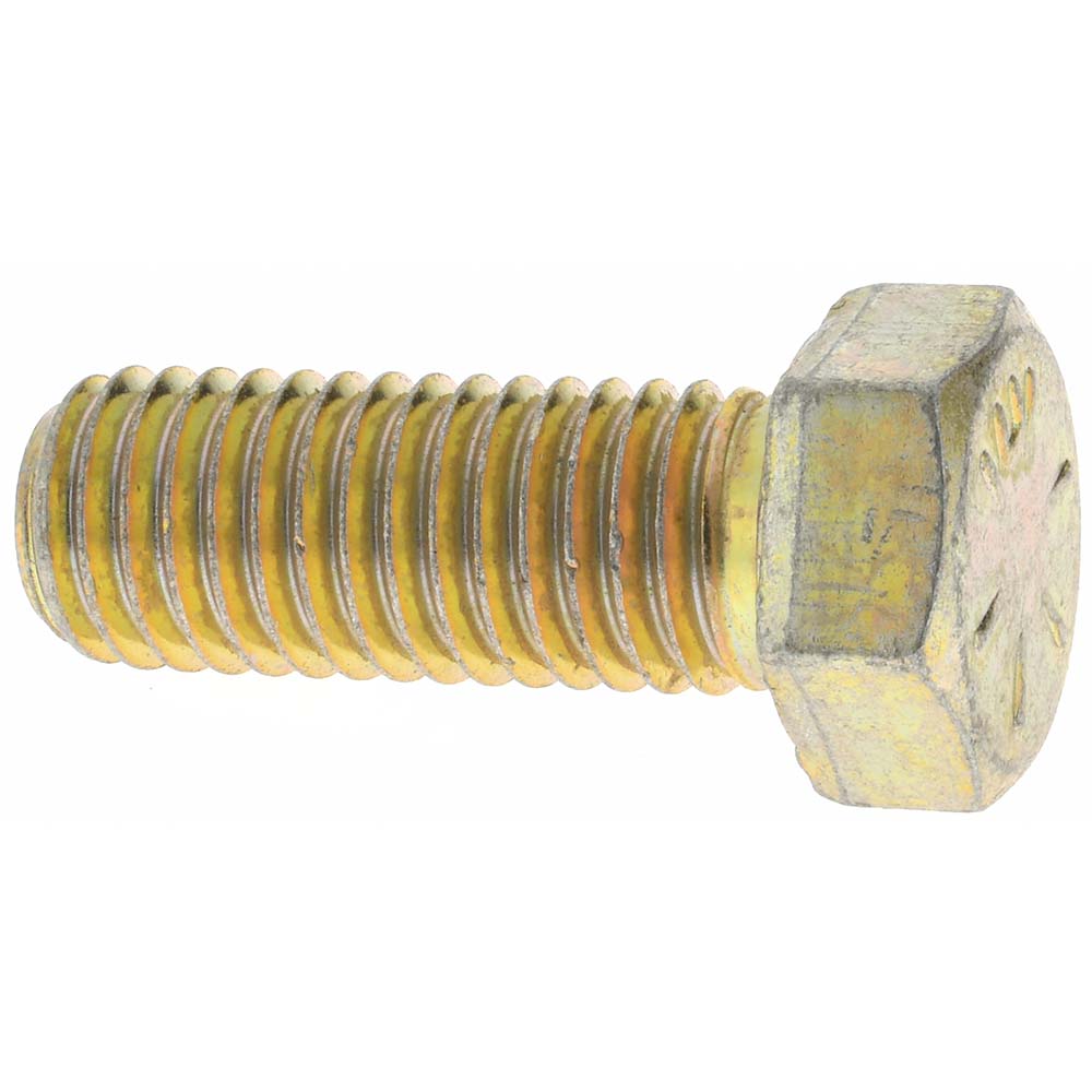 Value Collection MP39131 Hex Head Cap Screw 9/16-12 x 1-1/2", Grade 8 Steel, Zinc Yellow Dichromate Finish