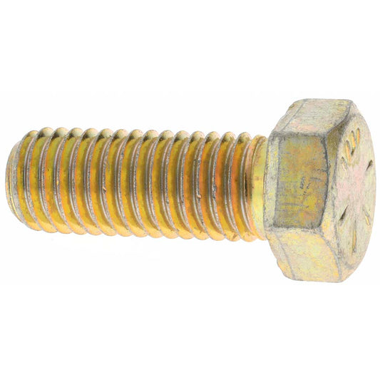 Value Collection MP39131 Hex Head Cap Screw 9/16-12 x 1-1/2", Grade 8 Steel, Zinc Yellow Dichromate Finish