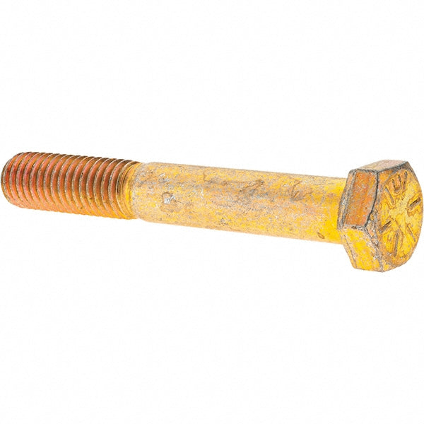 Value Collection MP39114 Hex Head Cap Screw 1/2-13 x 3-1/2", Grade 8 Steel, Zinc Yellow Dichromate Finish