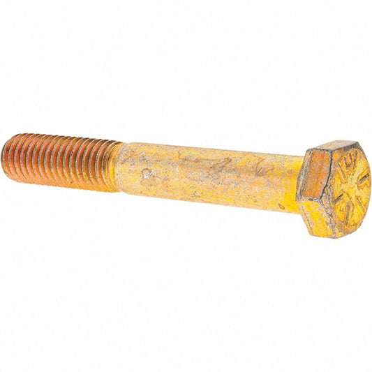 Value Collection MP39114 Hex Head Cap Screw 1/2-13 x 3-1/2", Grade 8 Steel, Zinc Yellow Dichromate Finish