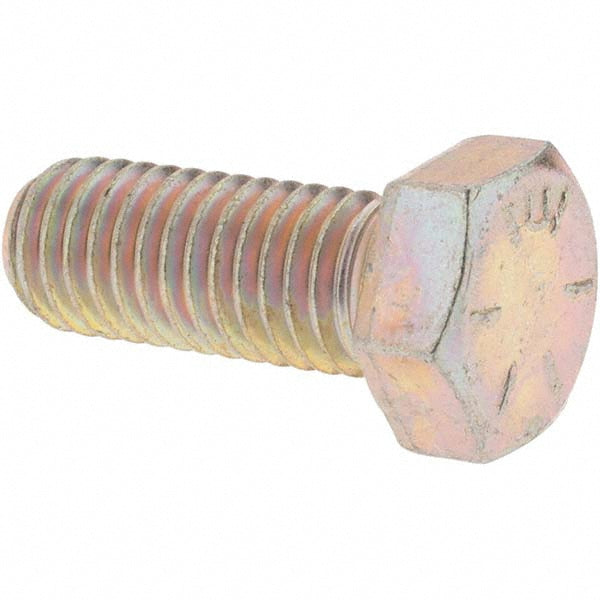 Value Collection MP39105 Hex Head Cap Screw 1/2-13 x 1-1/4", Grade 8 Steel, Zinc Yellow Dichromate Finish