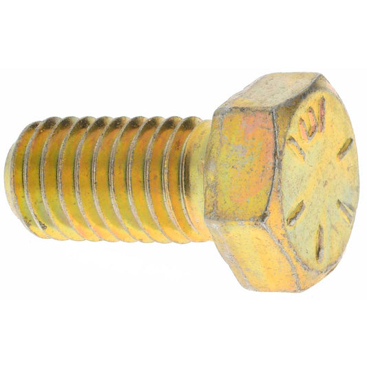 Value Collection MP39104 Hex Head Cap Screw 1/2-13 x 1", Grade 8 Steel, Zinc Yellow Dichromate Finish