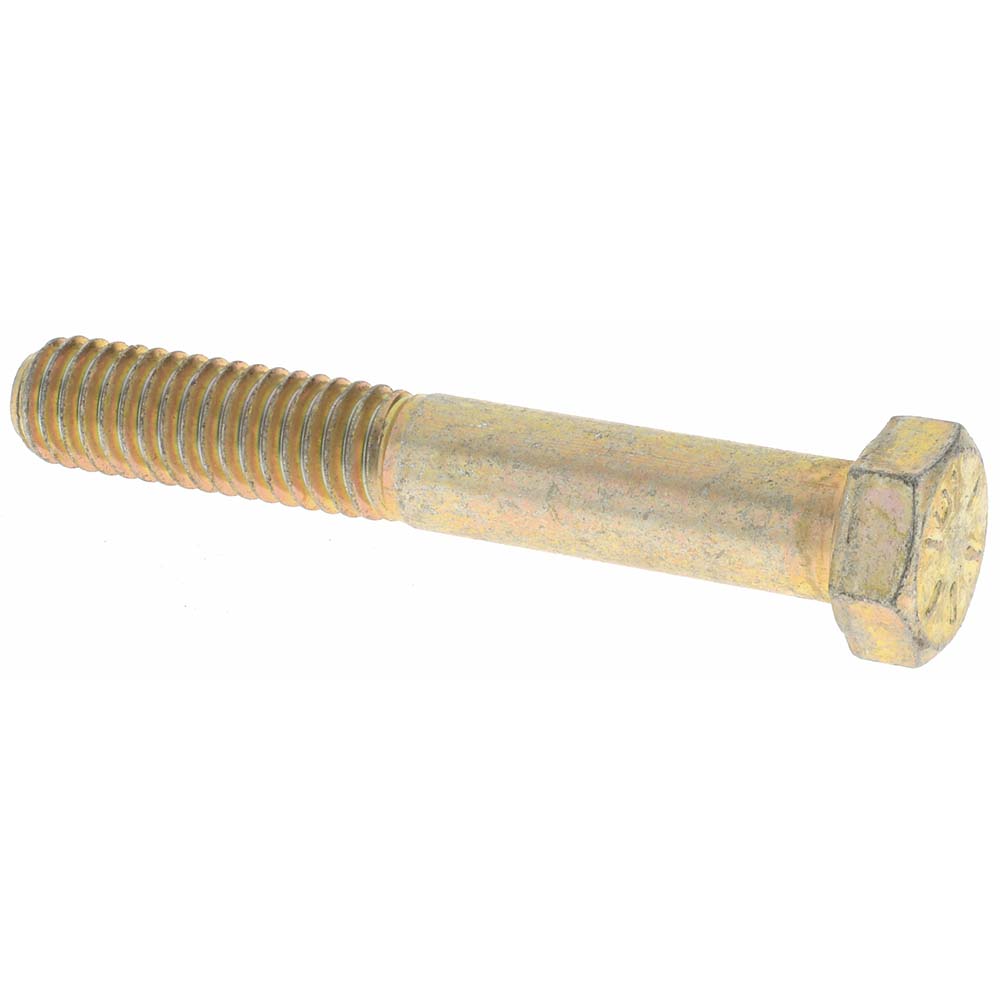 Value Collection MP39060 Hex Head Cap Screw 3/8-16 x 2-1/2", Grade 8 Steel, Zinc Yellow Dichromate Finish