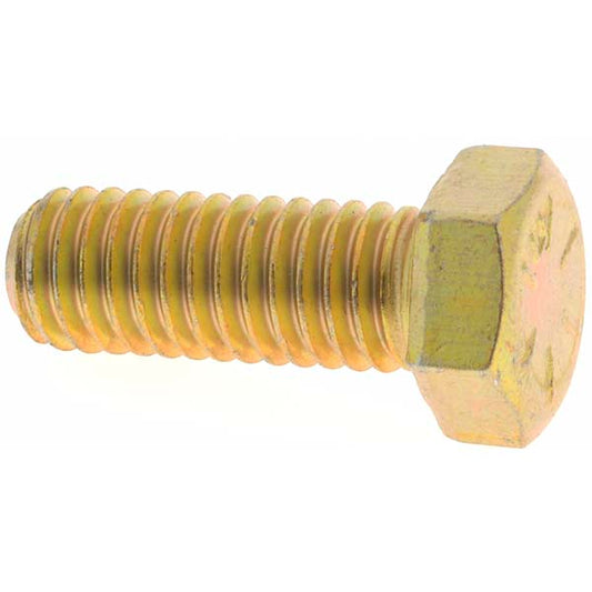 Value Collection MP39054 Hex Head Cap Screw 3/8-16 x 1", Grade 8 Steel, Zinc Yellow Dichromate Finish