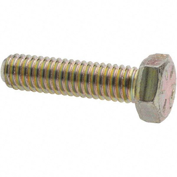 Value Collection MP39030 Hex Head Cap Screw 5/16-18 x 1-1/4", Grade 8 Steel, Zinc Yellow Dichromate Finish