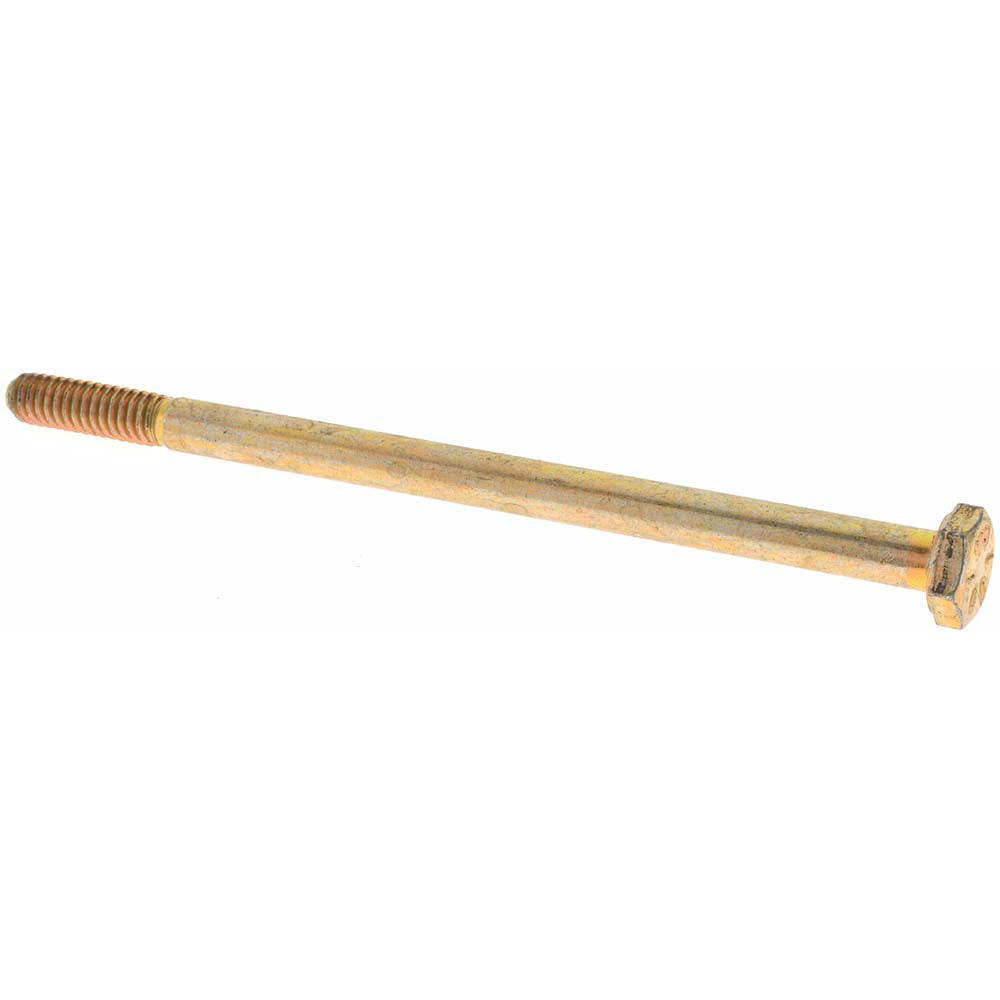 Value Collection MP39015 Hex Head Cap Screw 1/4-20 x 4-1/2", Grade 8 Steel, Zinc Yellow Dichromate Finish