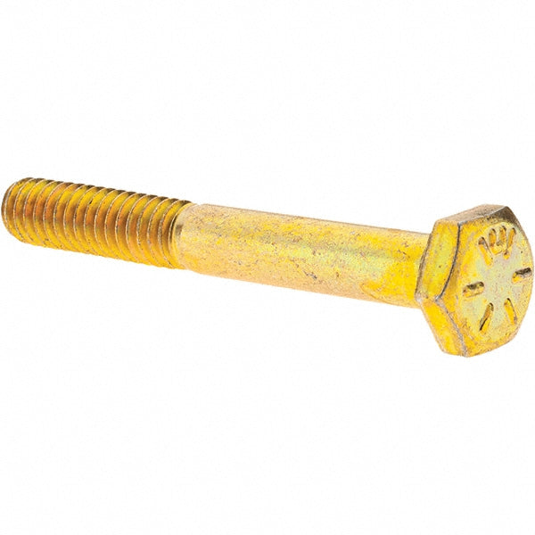 Value Collection MP39008 Hex Head Cap Screw 1/4-20 x 2", Grade 8 Steel, Zinc Yellow Dichromate Finish