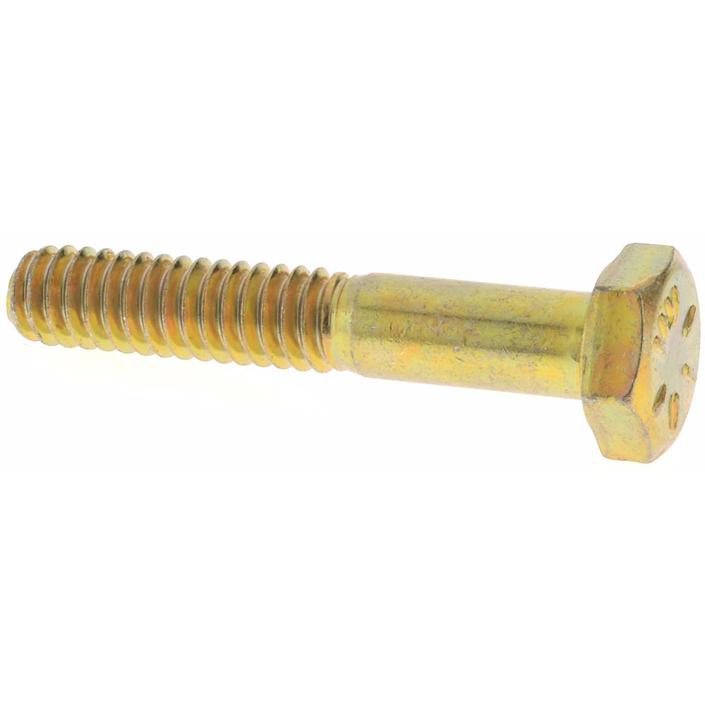 Value Collection MP39006 Hex Head Cap Screw 1/4-20 x 1-1/2", Grade 8 Steel, Zinc Yellow Dichromate Finish