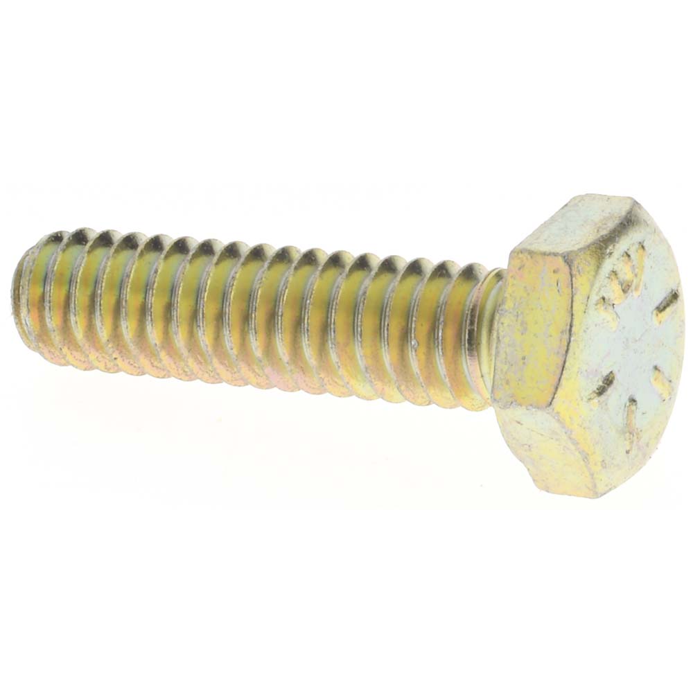 Value Collection MP39004 Hex Head Cap Screw 1/4-20 x 1", Grade 8 Steel, Zinc Yellow Dichromate Finish
