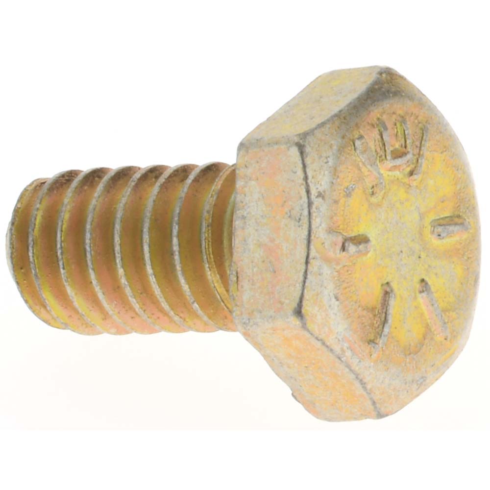 Value Collection MP39000 Hex Head Cap Screw 1/4-20 x 1/2", Grade 8 Steel, Zinc Yellow Dichromate Finish