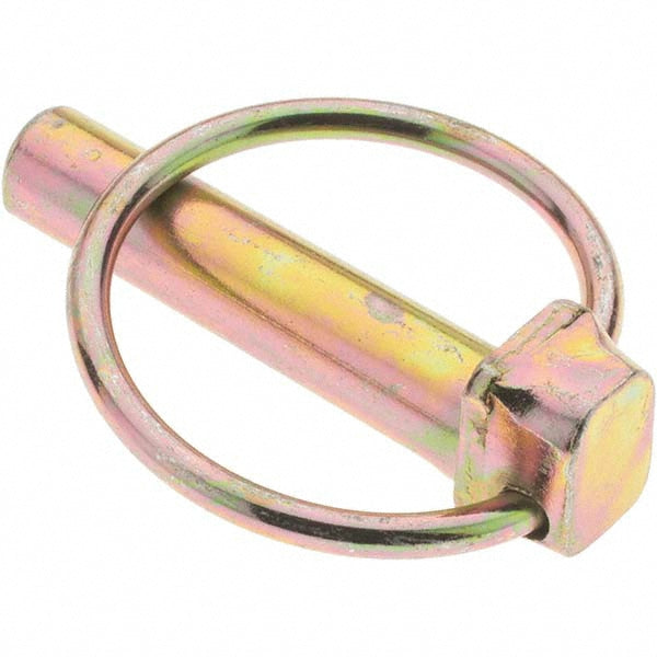 Value Collection KP72350 Lynch Pins Pin Material Steel  Pin Finish Zinc Yellow Dichromate Plated  Ring Material Spring Steel  Ring Finish Zinc Yellow Dichromate Plated  Ring Wire Diameter (Inch) 9/64  Usable Length (Inch) 1-31/32