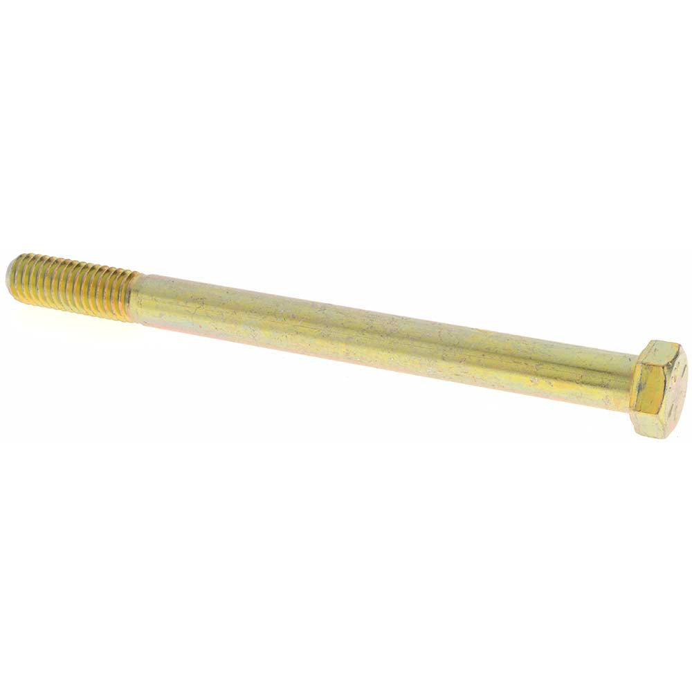 Value Collection C89573 Hex Head Cap Screw 7/16-14 x 5-1/2", Grade 8 Steel, Zinc Yellow Dichromate Finish