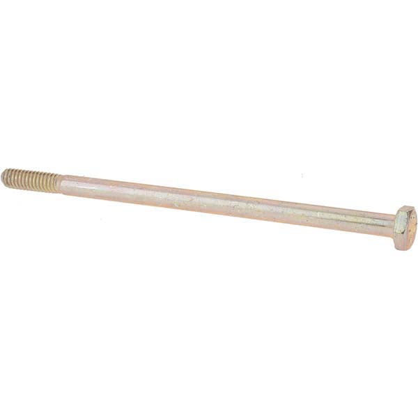 Value Collection C89475 Hex Head Cap Screw 1/4-20 x 5", Grade 8 Steel, Zinc Yellow Dichromate Finish