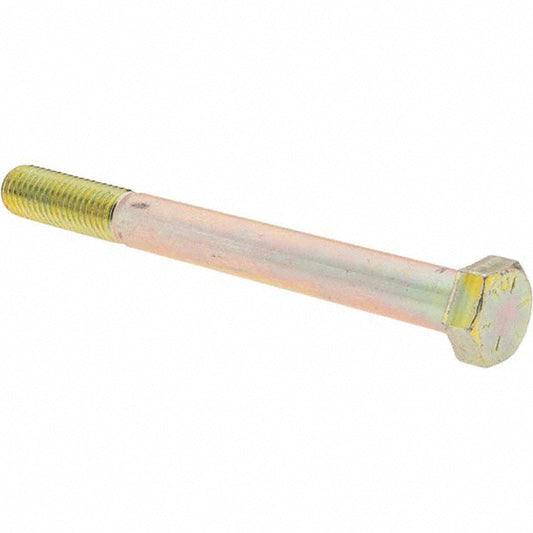 Fasteners C704434 Hex Head Cap Screw 5/8-11 x 6-1/2", Grade 8 Steel, Zinc Yellow Dichromate Finish