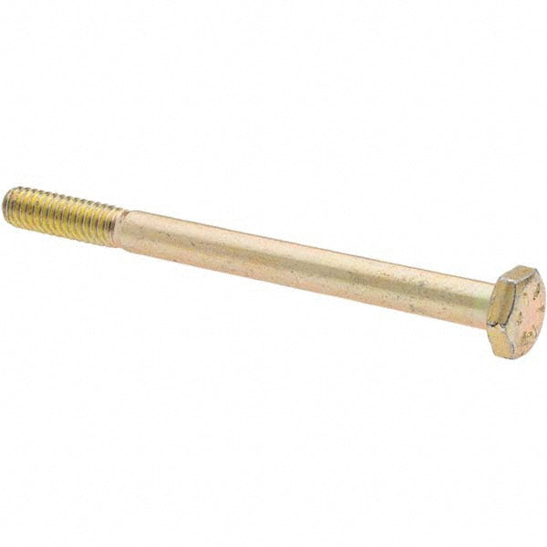 Value Collection C704026 Hex Head Cap Screw 1/4-20 x 3-1/4", Grade 8 Steel, Zinc Yellow Dichromate Finish