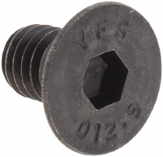 Value Collection 43144 Flat Socket Cap Screw M6x1, 12.9 Alloy Steel, Black Oxide Finish