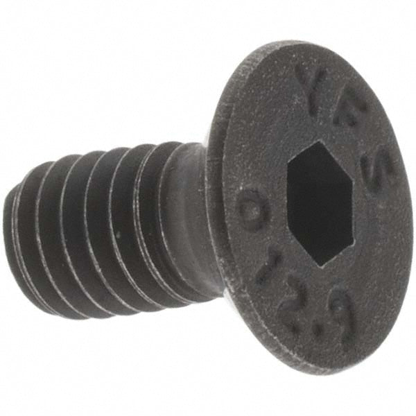 Value Collection 43128 Flat Socket Cap Screw M4x0.7, 12.9 Alloy Steel, Black Oxide Finish