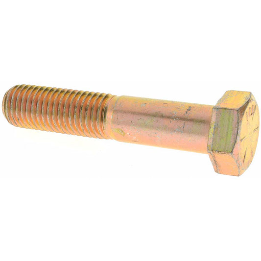 Value Collection C704522 Hex Head Cap Screw 3/4-10 x 3-3/4", Grade 8 Steel, Zinc Yellow Dichromate Finish