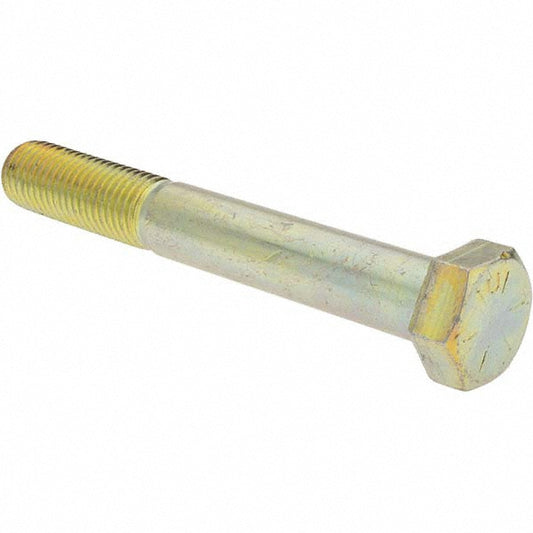 Value Collection C704630 Hex Head Cap Screw 7/8-9 x 6-1/2", Grade 8 Steel, Zinc Yellow Dichromate Finish