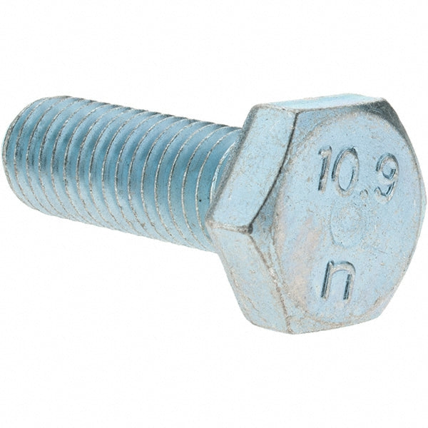 Value Collection C90403 Hex Head Cap Screw M10 x 1.50 x 30 mm, Grade 10.9 Steel, Zinc-Plated