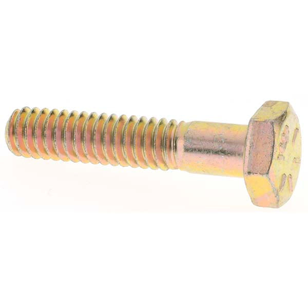 Value Collection MP39005 Hex Head Cap Screw 1/4-20 x 1-1/4", Grade 8 Steel, Zinc Yellow Dichromate Finish